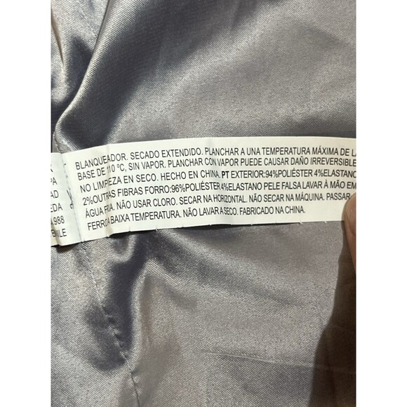 Forever21 Women Faux Fur-Trim Faux Suede Wrap Coat Sz M Grey - Picture 14 of 16